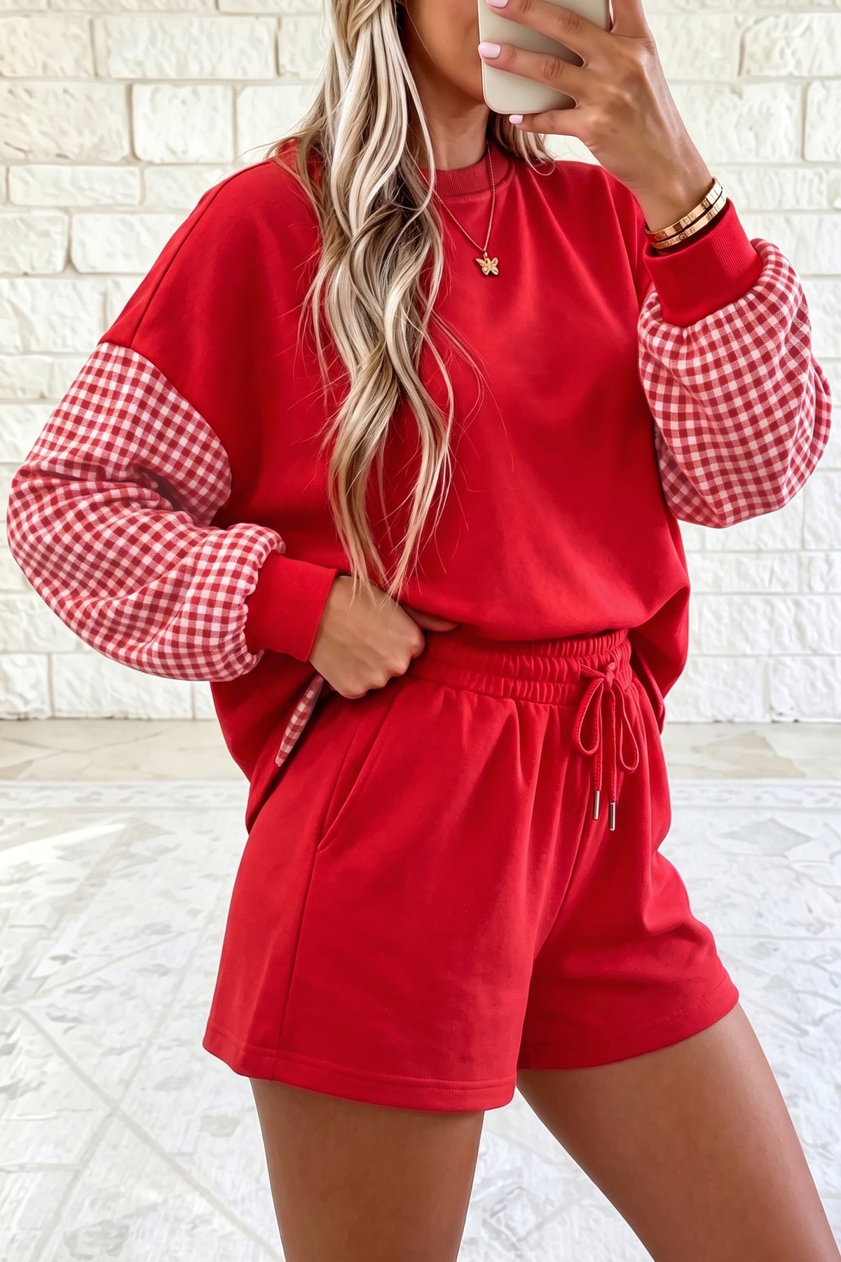 The Sideline Gingham Short Set