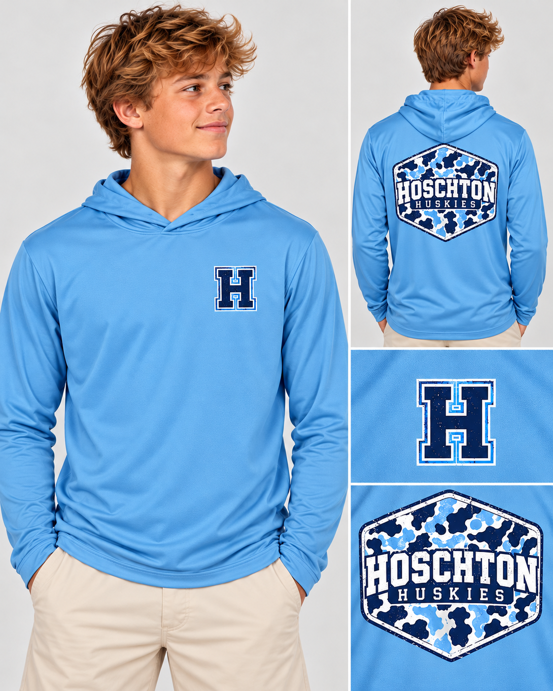 Boys Husky Camo  Performance Hoodie