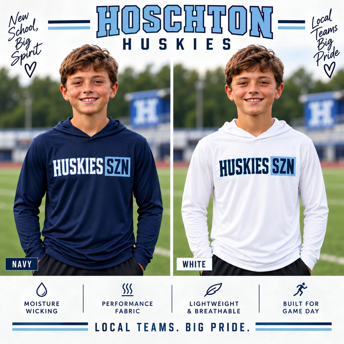 Boys Huskies  Szn Spirit Performance Hoodie