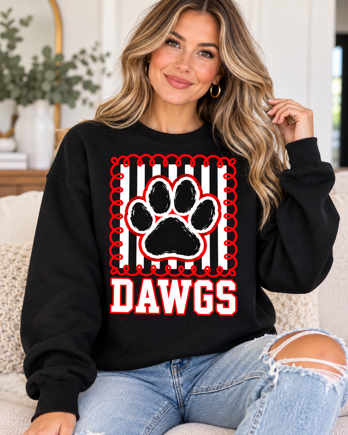 Georgia Dawgs Paw Print Sweatshirt