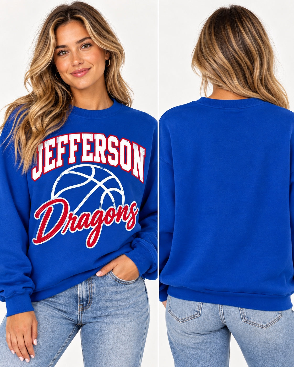 Jefferson Basketball Varsity Crew Neck