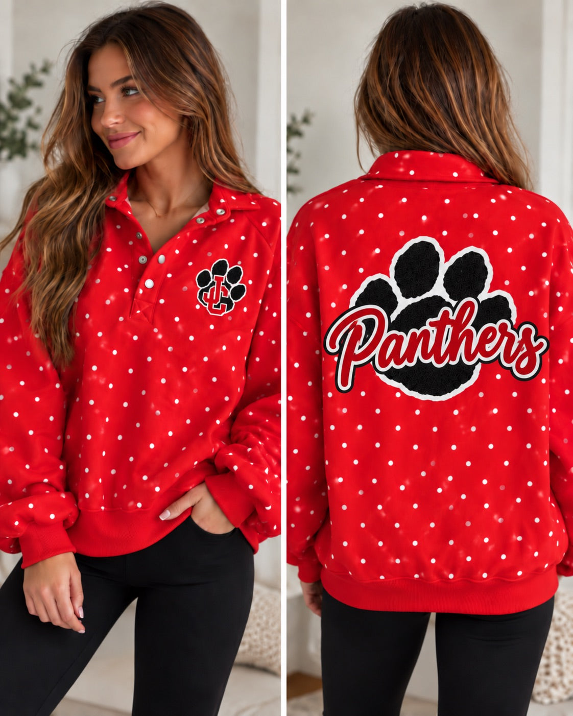 Jaxco Red Polka Dot Pullover