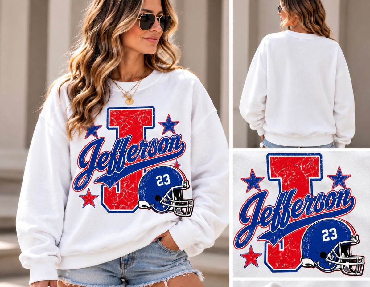 Jefferson Football Mom Crew Neck