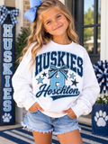 Huskies Bow Girls Crewneck Sweatshirt