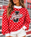 Jaxco Polka Dot Crewneck Sweatshirt