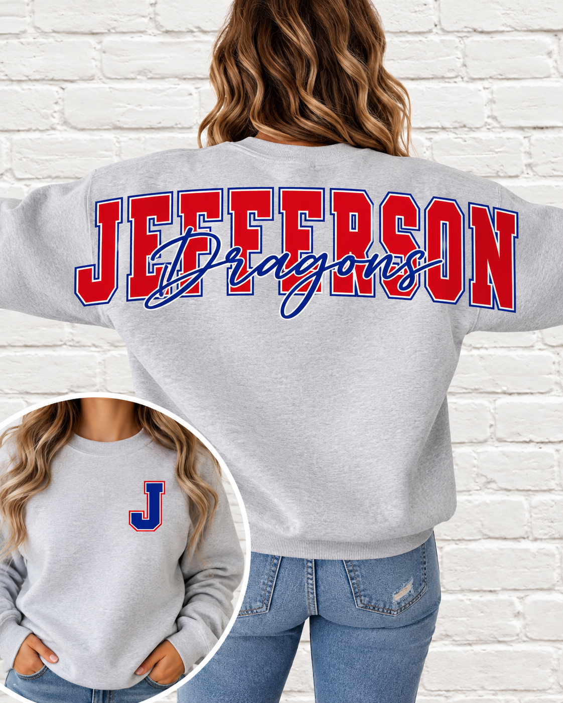 Jefferson Vintage Script Crew Neck