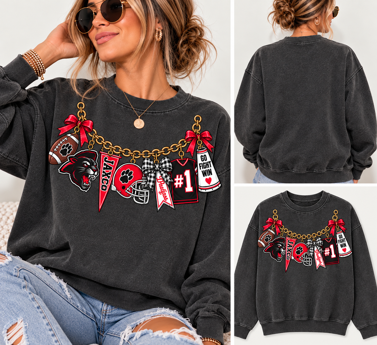 Women's JAXCO Panther Charm Sweatshirt