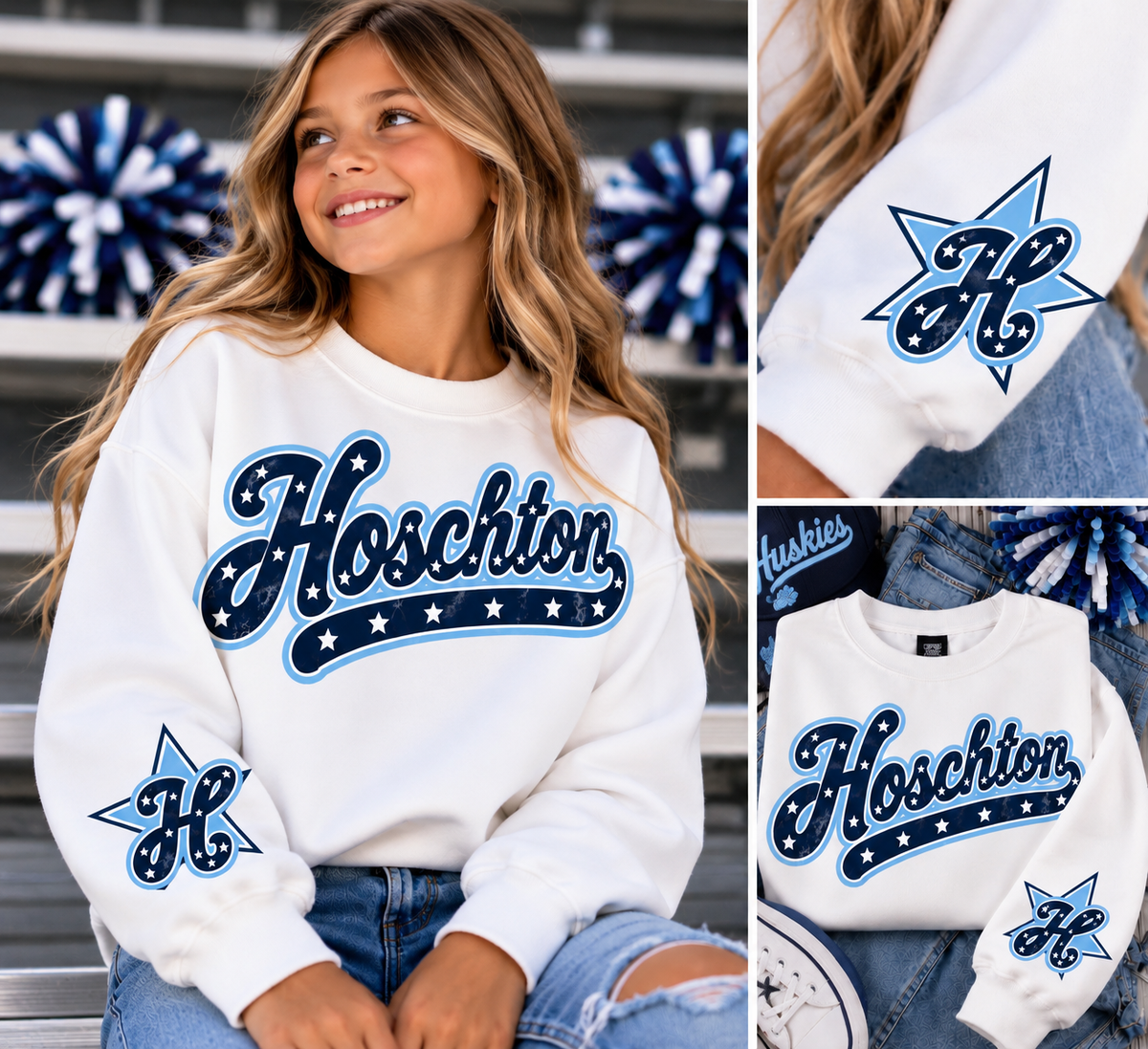 Youth Hoschton Varsity Star Crew Neck