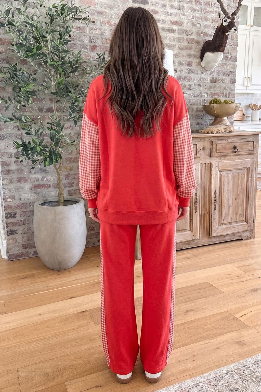 Red Gingham Sideline Set