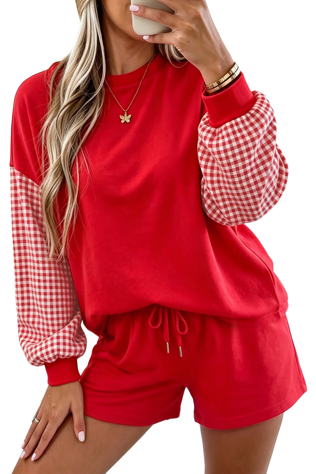 The Sideline Gingham Short Set