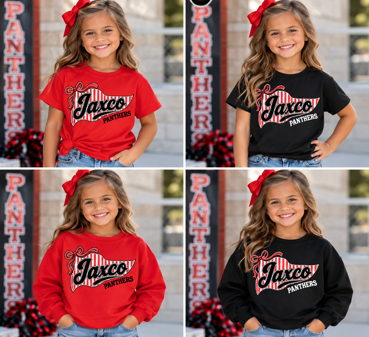 Girls Jaxco Pennant Sweatshirt + Tee