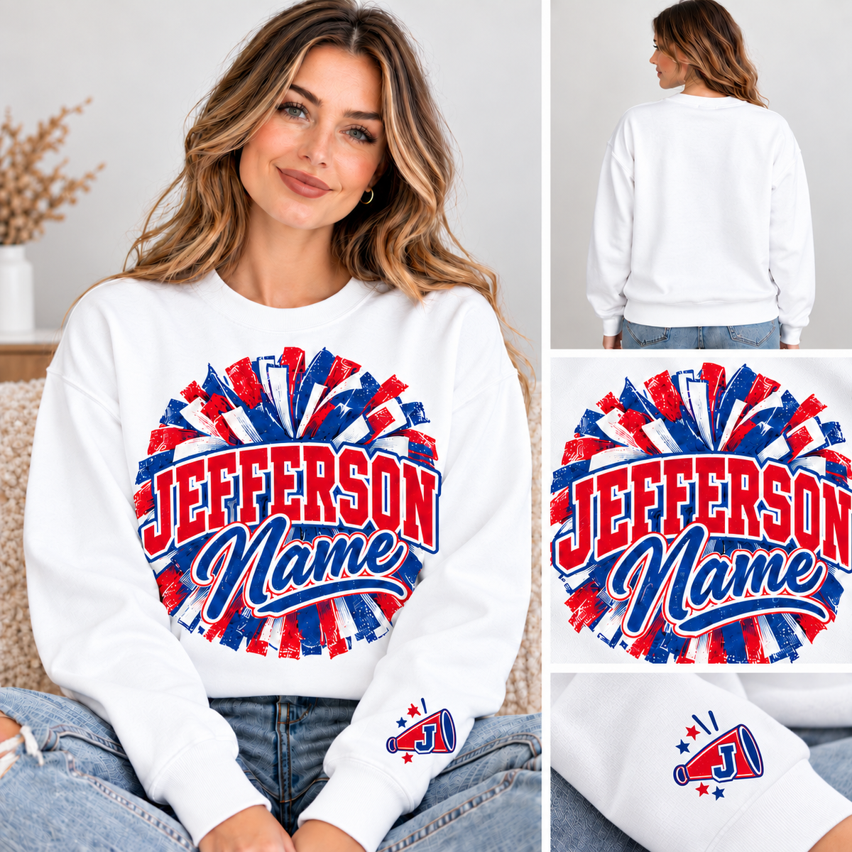 Jefferson Cheer Mom Crew Neck