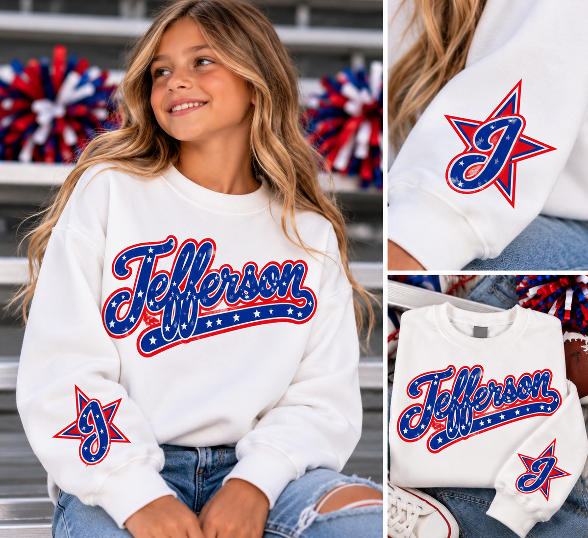 Youth Jefferson Varsity Star Crew Neck