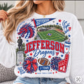 Jefferson Dragon Pride Collage Sweatshirt