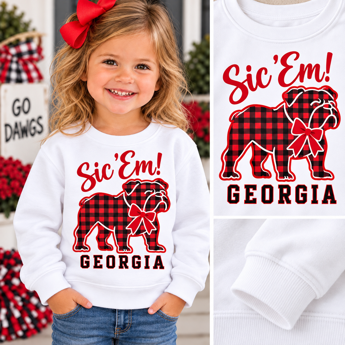 Little Georgia Sic 'Em Bulldogs Crewneck - Toddler