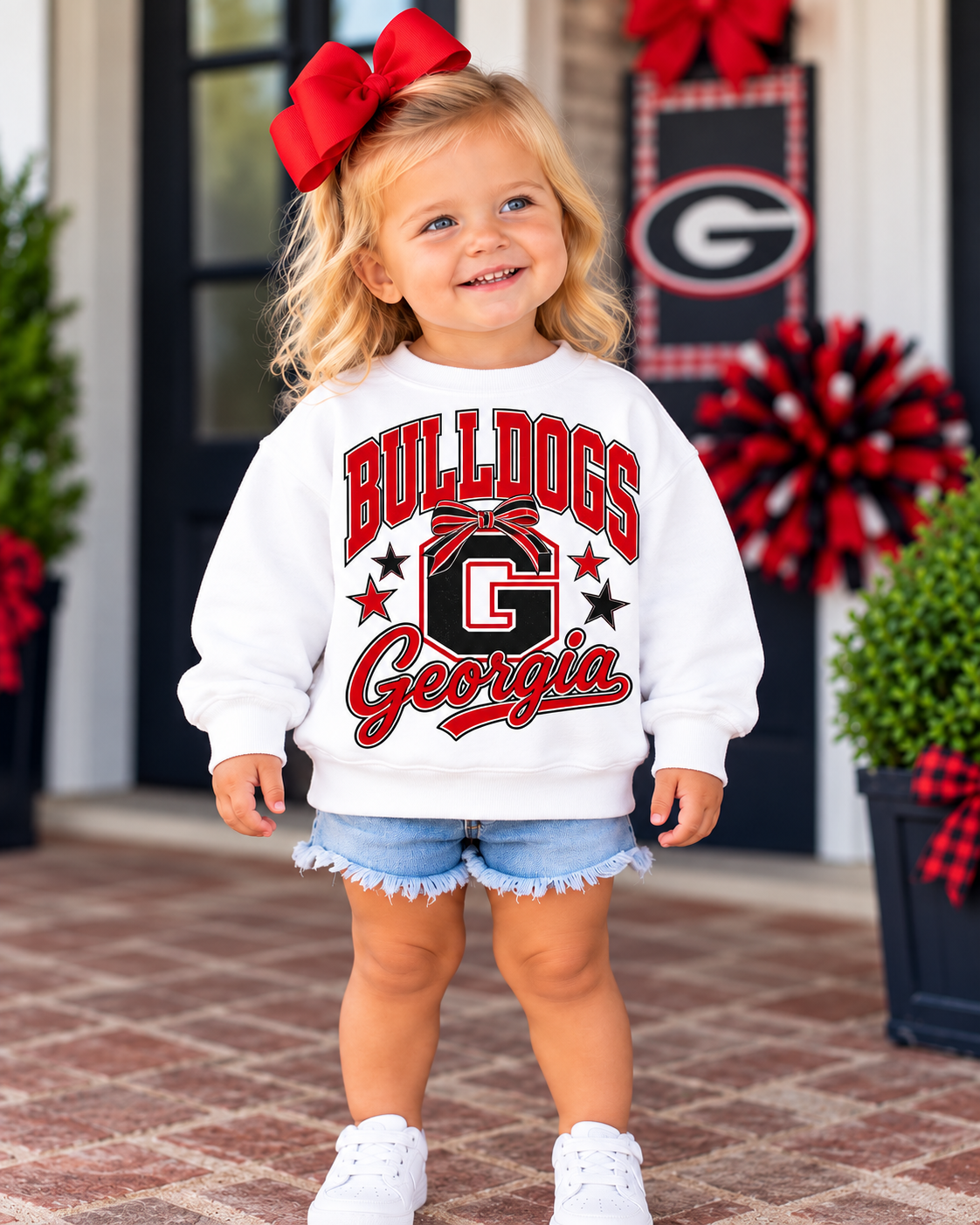Little Georgia Bulldogs Varsity G Crewneck - Toddler