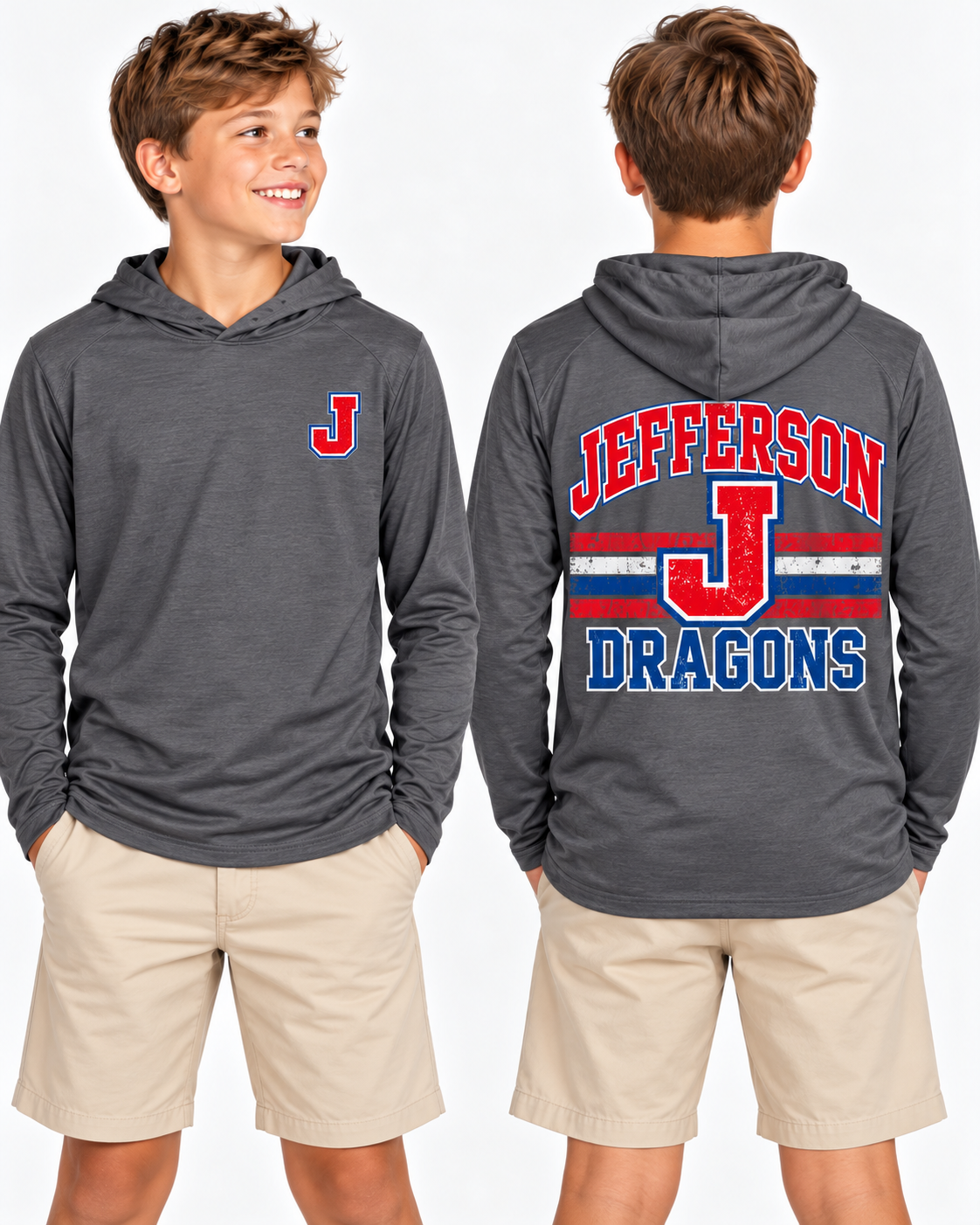 Boys Jefferson Dragons Performance Hoodie