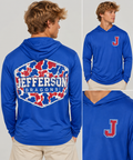 Jefferson Dragons (J) Men’s UV Performance Hoodie (Royal Blue)