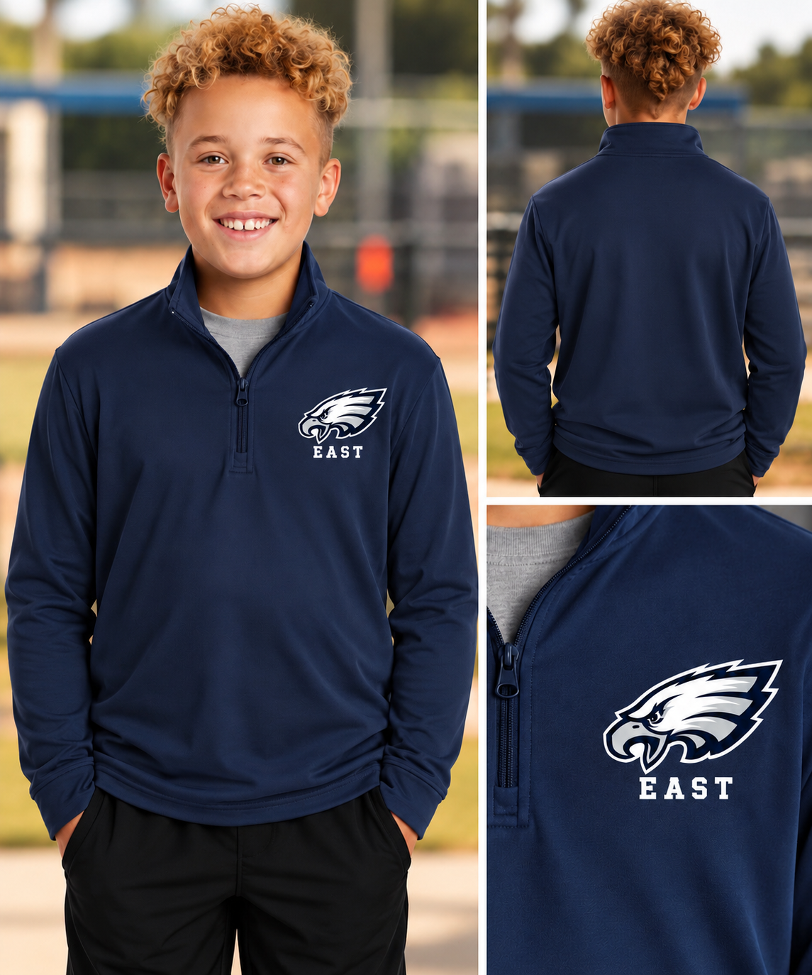 Youth Eagles Performance Quarter Zip