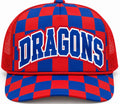 Dragons Checkered Trucker Hat