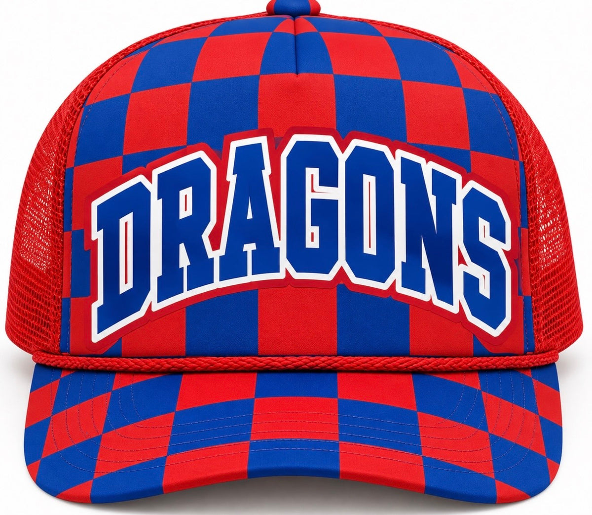 Dragons Checkered Trucker Hat