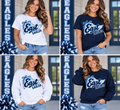 Ladies East Pennant Sweatshirt + Tee