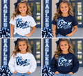 Girls East Pennant Sweatshirt + Tee