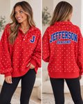 Jefferson Red Polka Dot Pullover