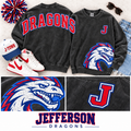 Jefferson Vintage Varsity Statement Crew Neck