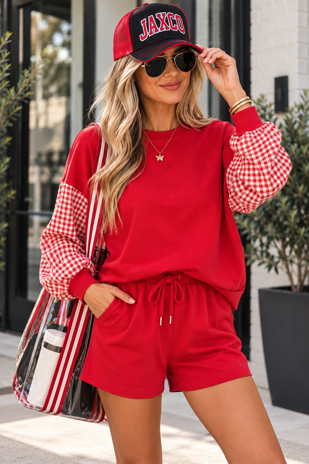 The Sideline Gingham Short Set