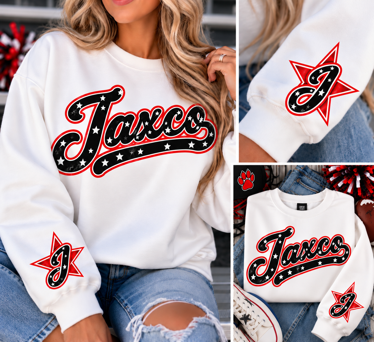 Jaxco Varsity Star Crew Neck