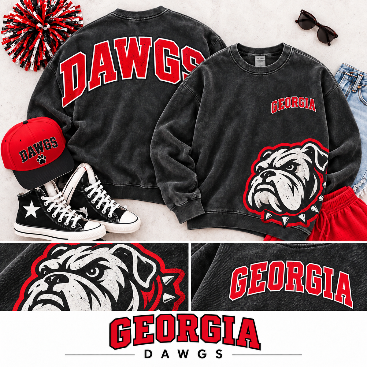 Georgia Vintage Varsity Statement Crew Neck