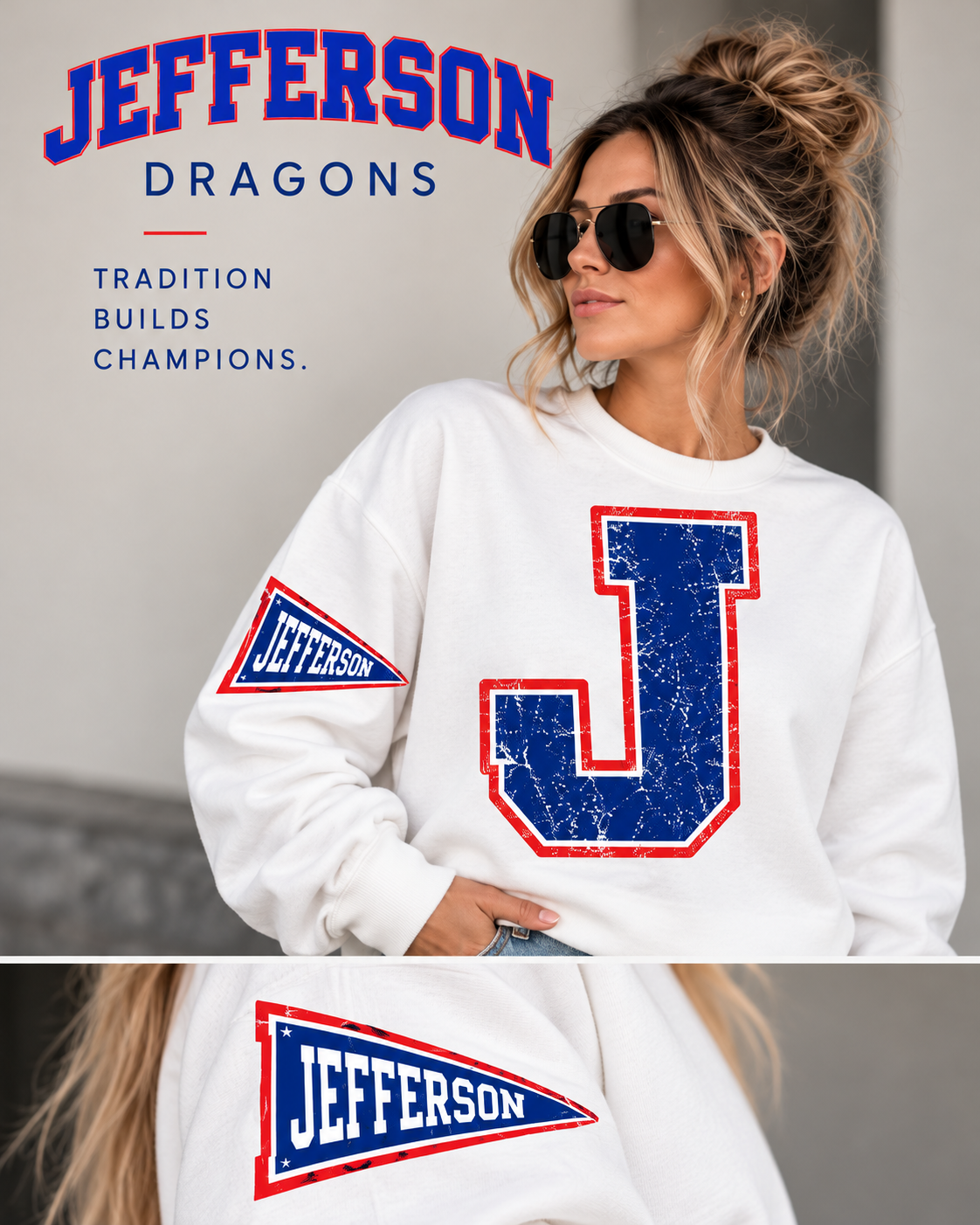 The Jefferson Varsity Pennant Sweatshirt
