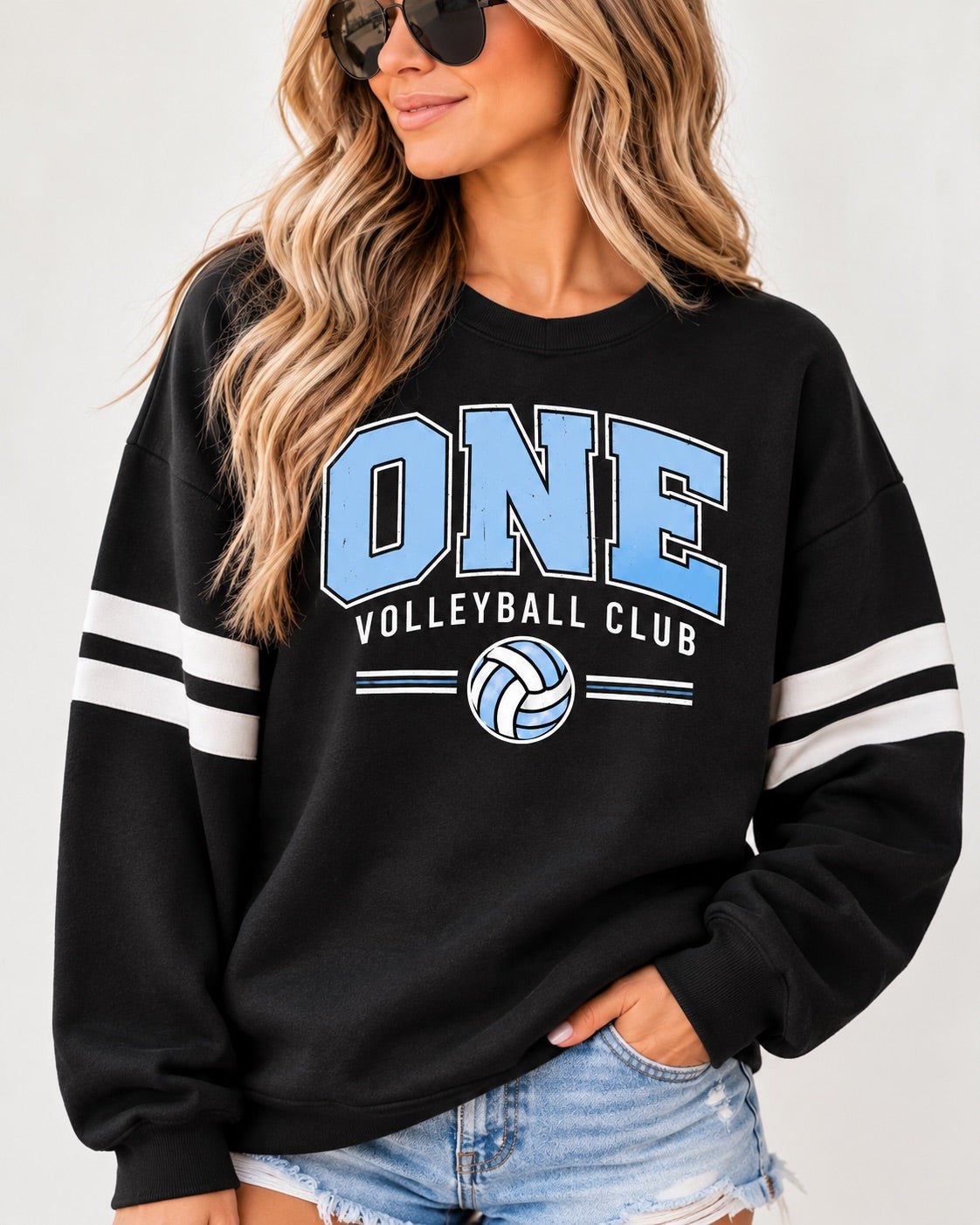 ONE Varsity Stripe Crewneck Sweatshirt