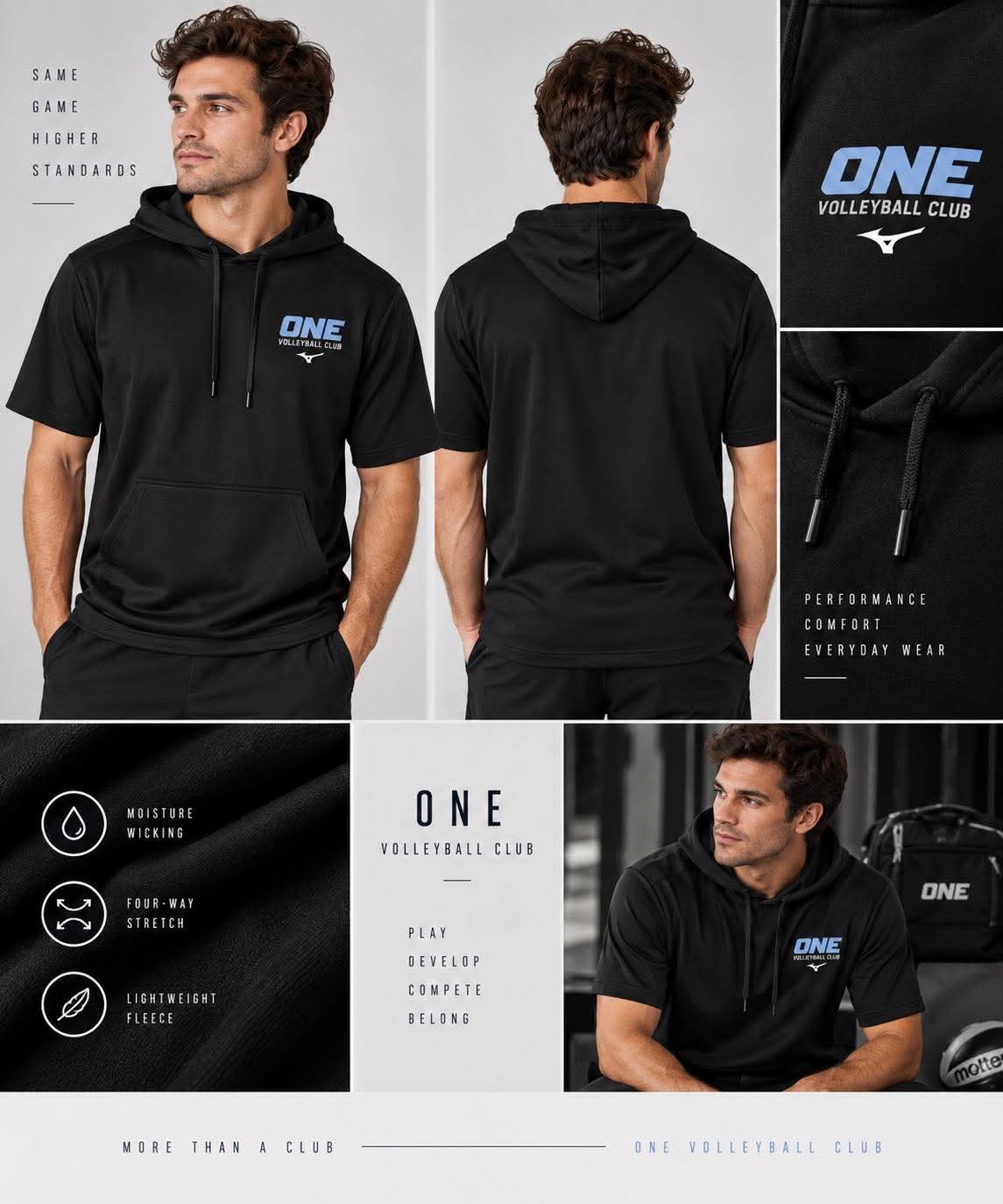 ONE Courtside Short Sleeve Hoodie