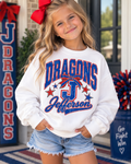 Youth Jefferson Dragons Bow Crewneck Sweatshirt
