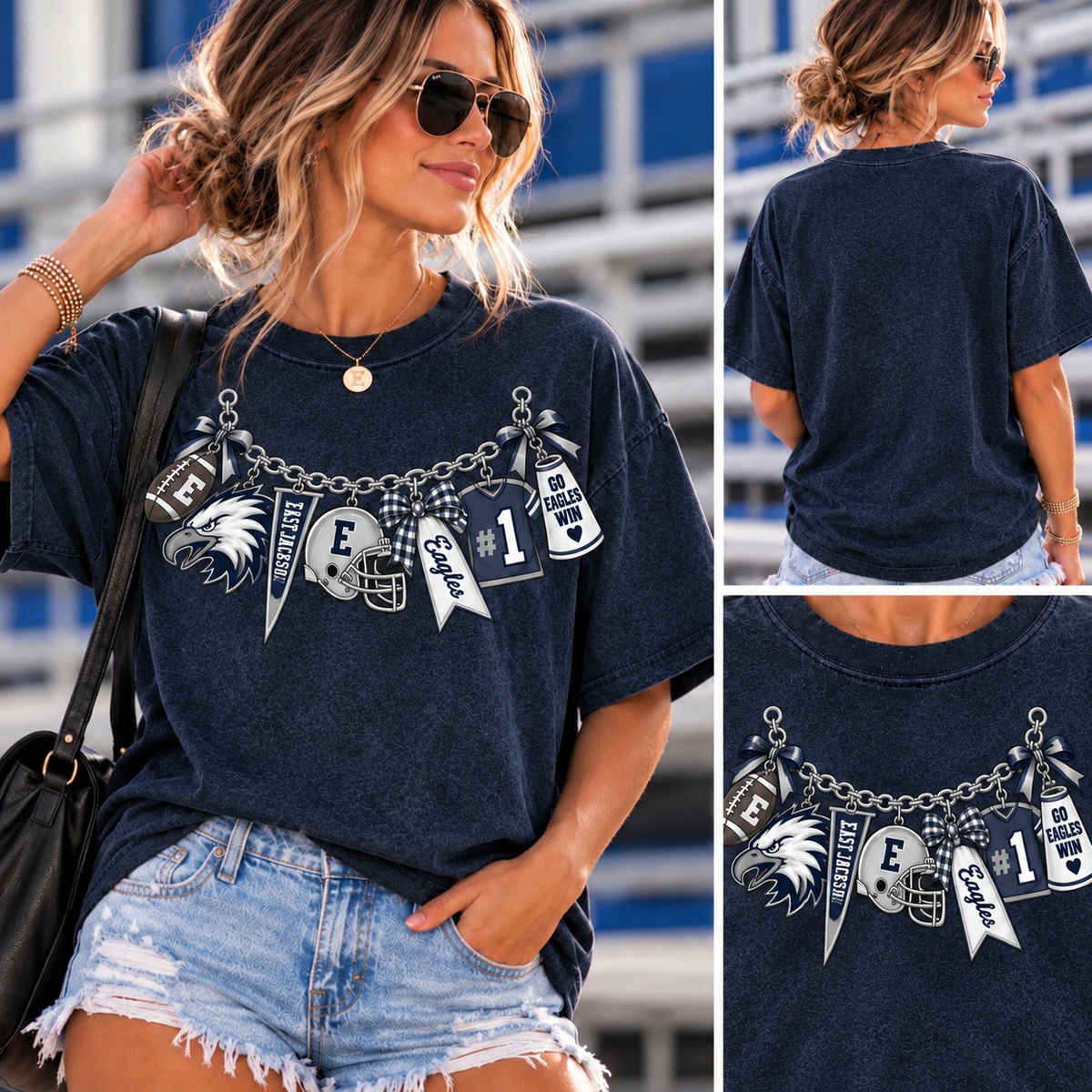 Women's Eagles Game Day Charm Tee
