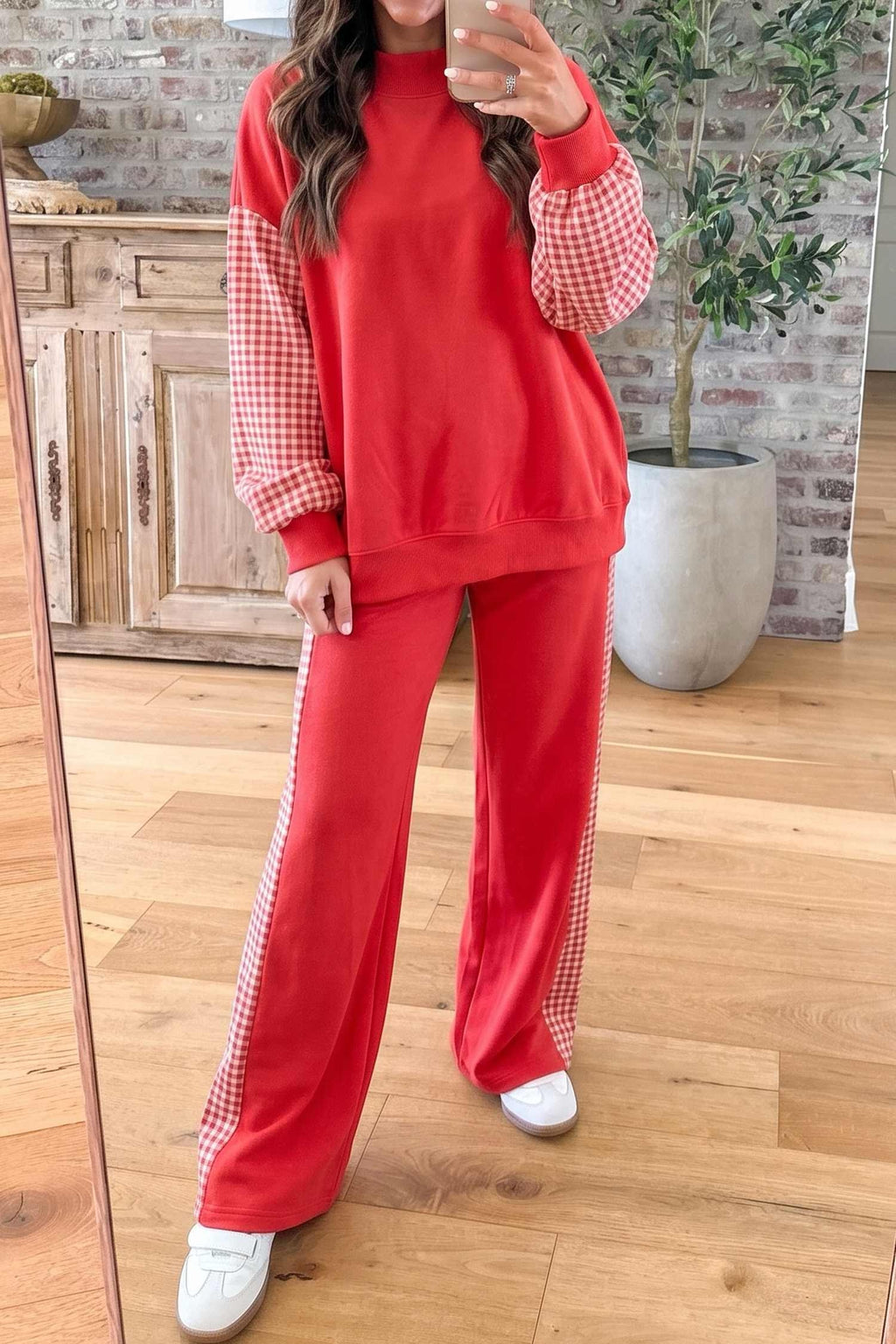Red Gingham Sideline Set