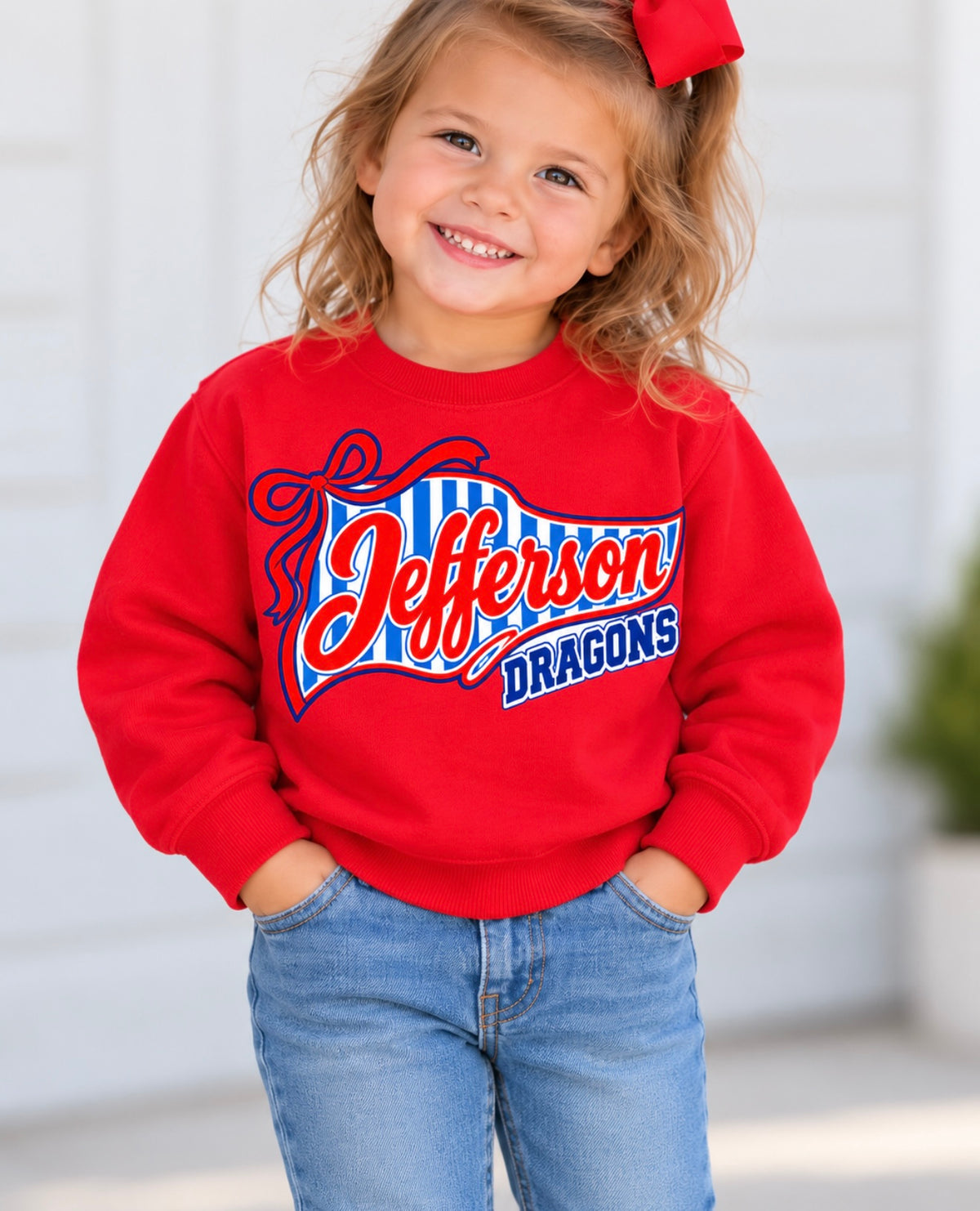 Little Dragon Red Crewneck - Toddler