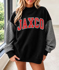 Oversized Gingham Jaxco Sweatshirt