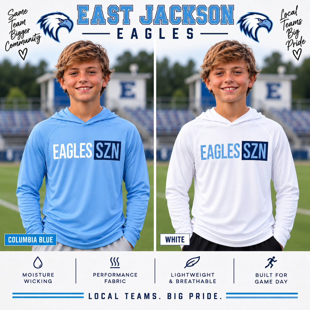 Boys East Szn Spirit Performance Hoodie