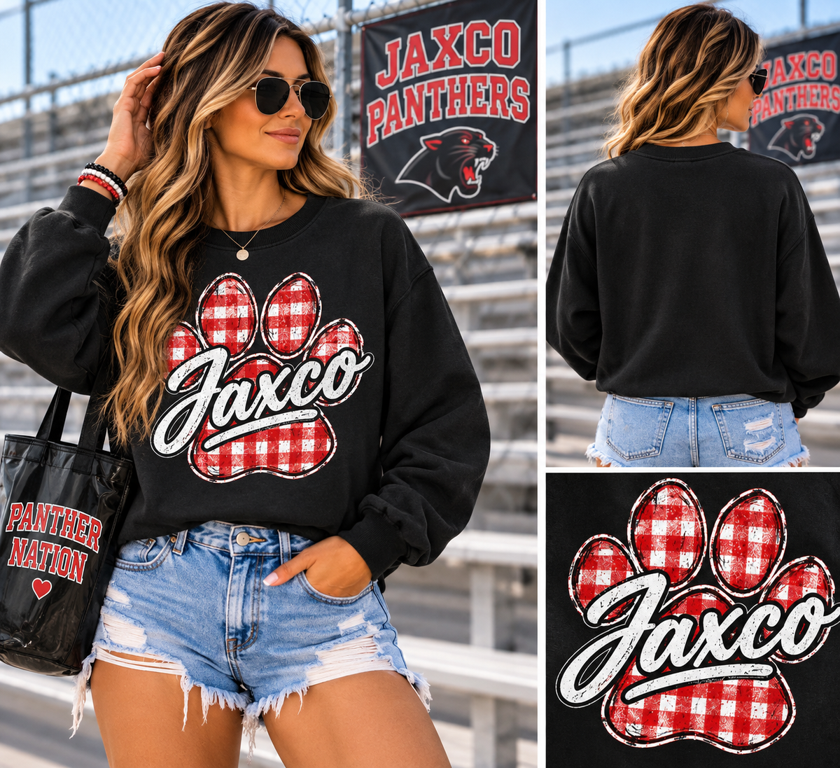 The Jaxco Gingham Paw Sweatshirt