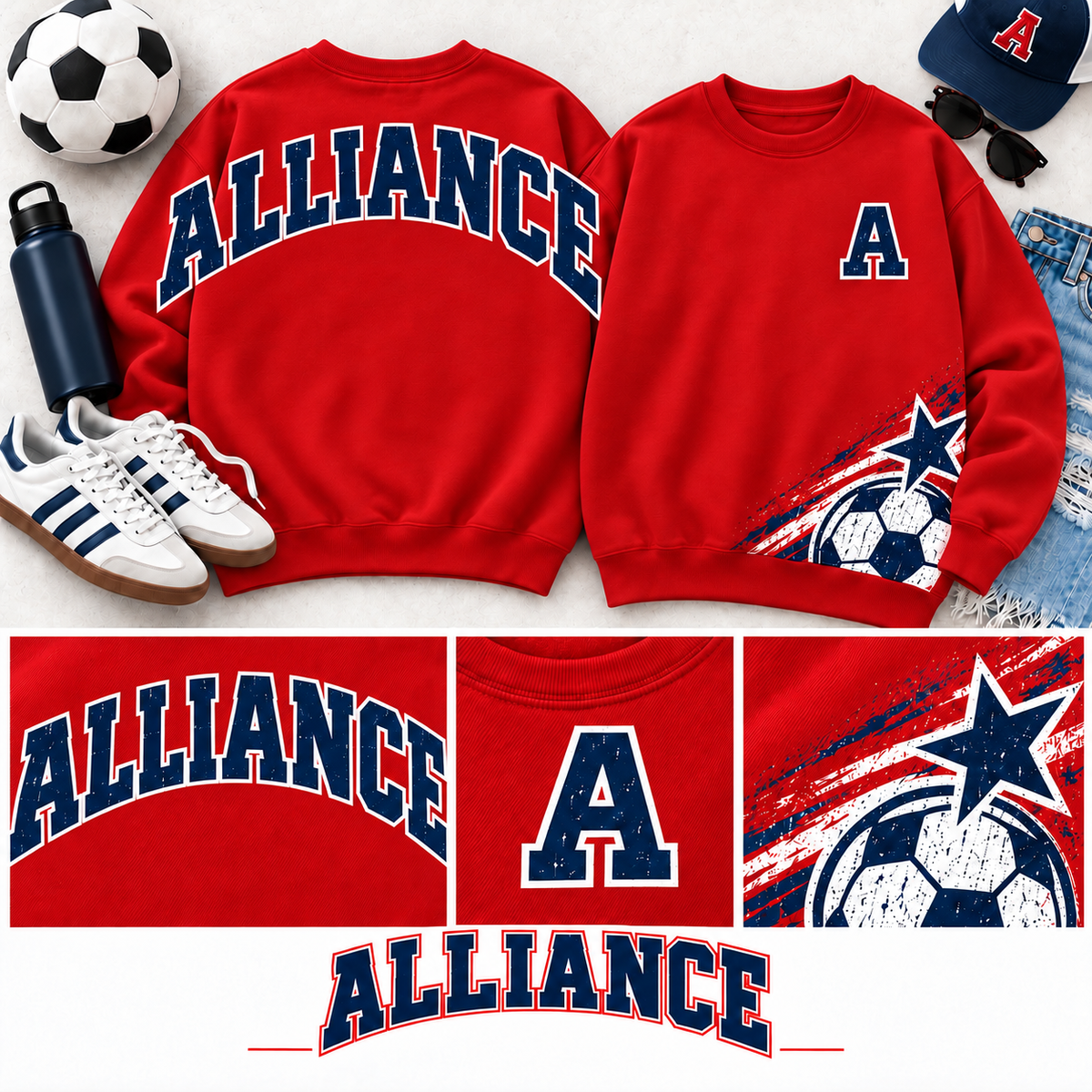 Red Alliance Vintage Varsity Statement Crew Neck