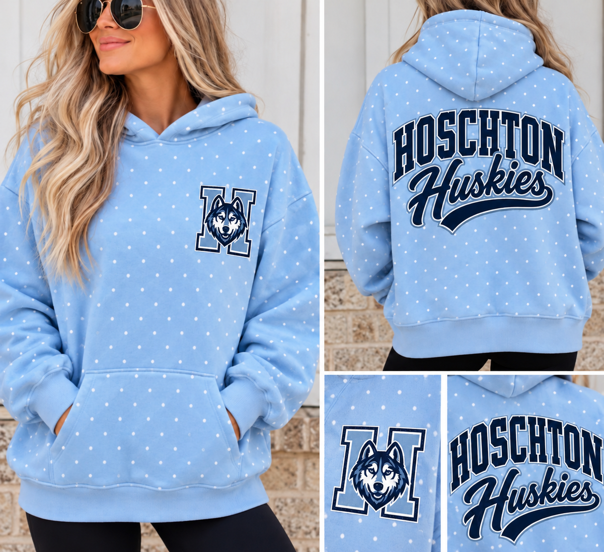Huskies Polka Dot Hoodie