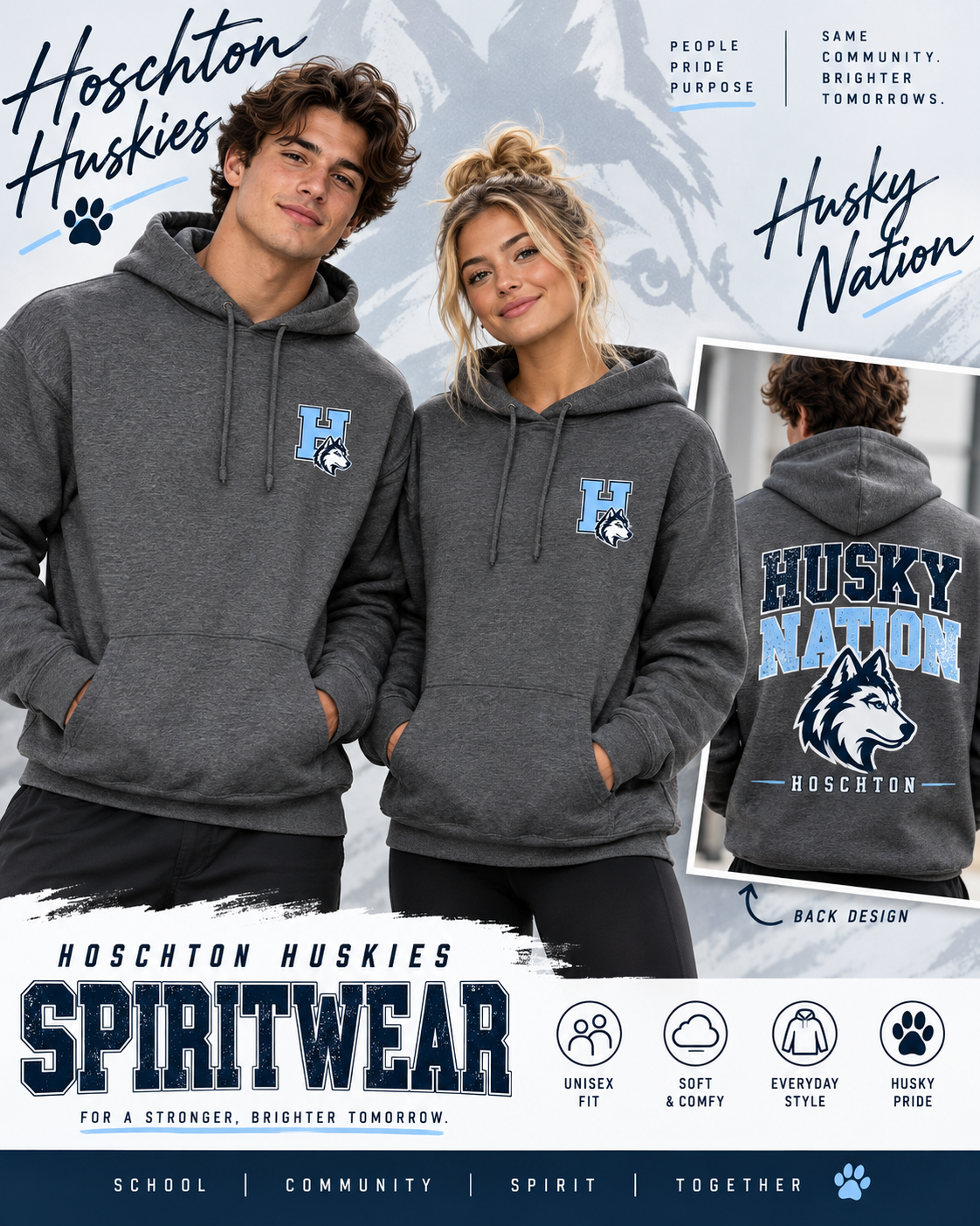 Unisex Huskies Nation Hoodie