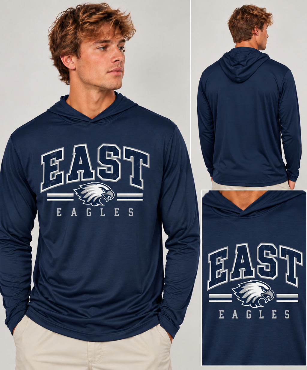 East Eagles Men’s UV Performance Hoodie (Dark Grey)